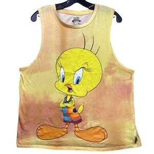 Space Jam Tank Top Womens Extra Large Tweetie Bird AOP Basketball Streetwear
